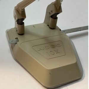 ACCO Vintage 10X 2-Hole‎ Paper Punch Heavy Duty Metal Office Tool Beige Canada